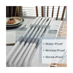Laolitou Mantel de lino de algodón rústico manteles para_4