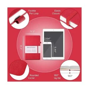 Paquete de 7 cuadernos forrados de piel sintética de tapa_2