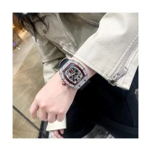 Reloj de pulsera unisex punk brillante para hombre reloj_5