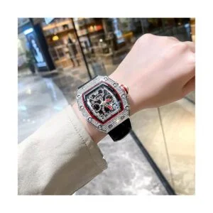 Reloj de pulsera unisex punk brillante para hombre reloj_6