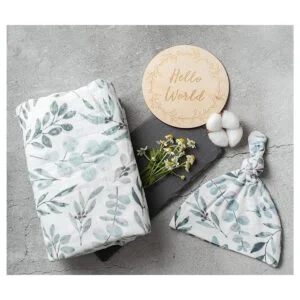 Juego de manta de eucalipto con sombrero y lazo_3