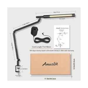 Lámpara LED de escritorio con abrazadera luz de_6