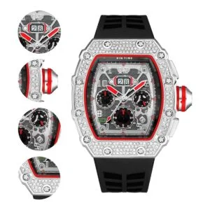 Reloj de pulsera deportiva con diamantes punk estilo_4