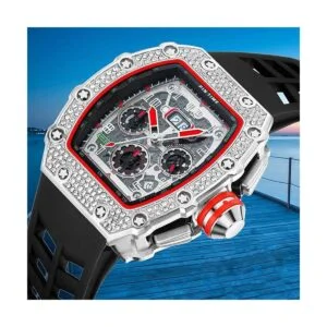 Reloj de pulsera deportiva con diamantes punk estilo_2