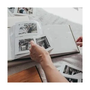 lbum de fotos de lino de lujo con bolsillos libres de_6