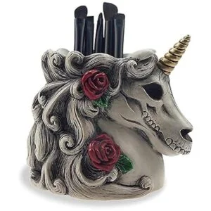 Soporte para brochas de maquillaje gótico con busto de_4