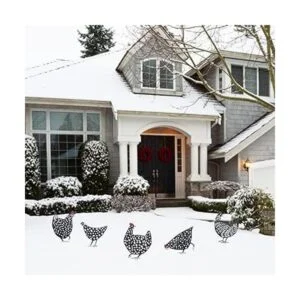 Aozita 5 piezas de 13 pulgadas de metal para patio de_6