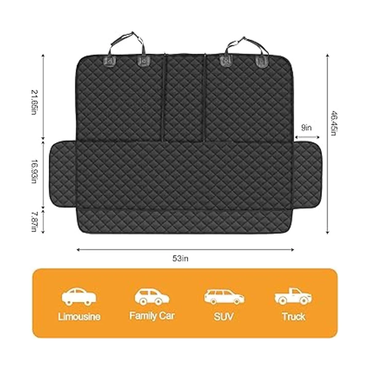 Funda de asiento de coche para perro protector de asiento_4