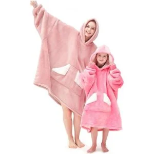 Touchat Manta con capucha manta de sherpa de gran tamaño_6