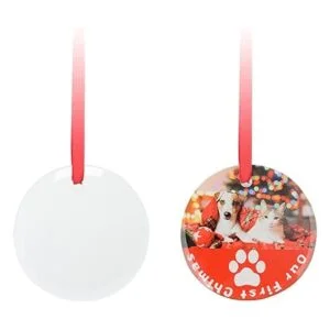 PYD Life 24 adornos de sublimación en blanco de vidrio de_4