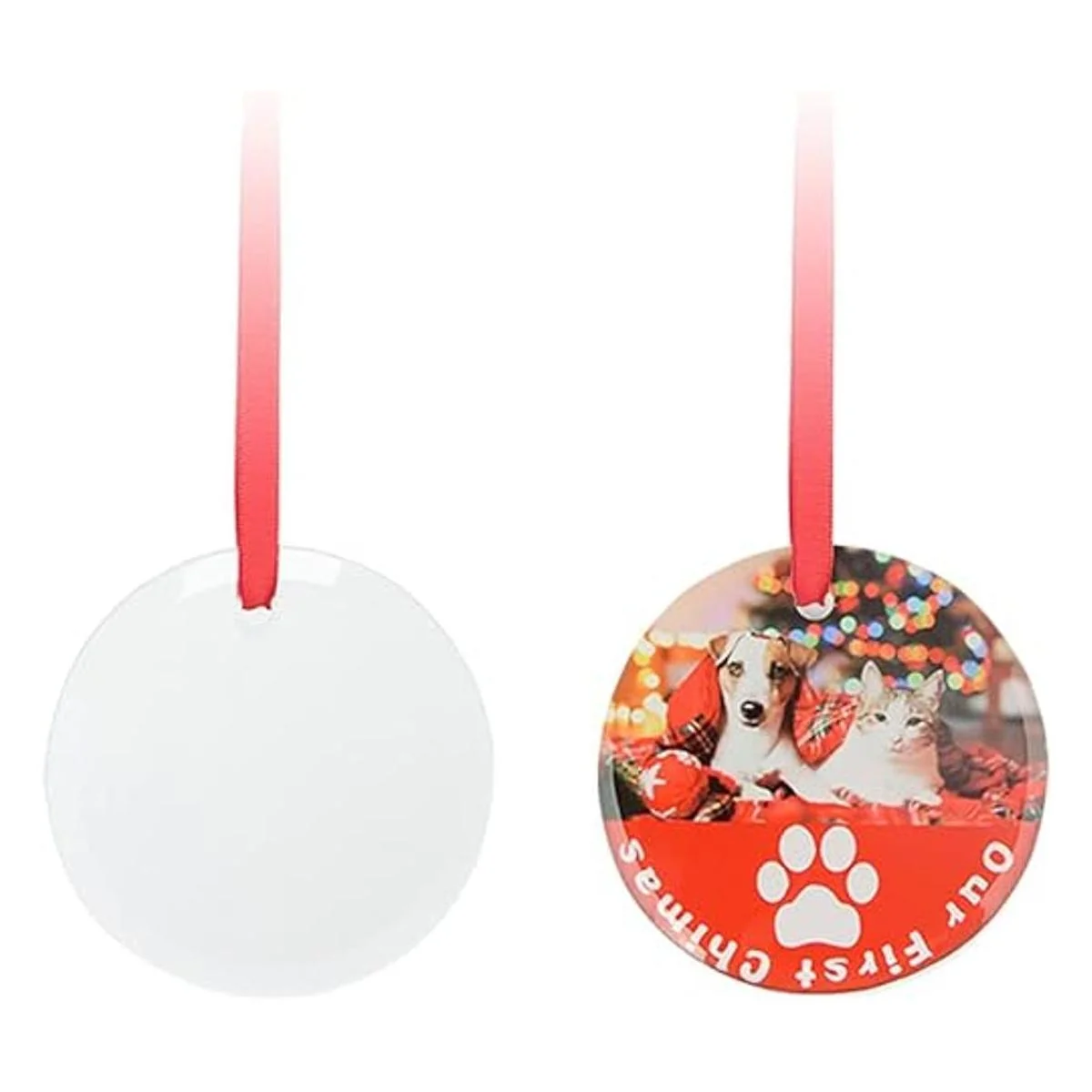 PYD Life 24 adornos de sublimación en blanco de vidrio de_4