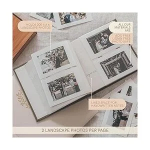 lbum de fotos de lino de lujo con bolsillos libres de_3