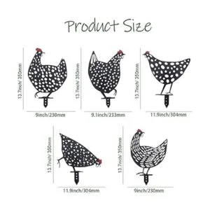 Aozita 5 piezas de 13 pulgadas de metal para patio de_2