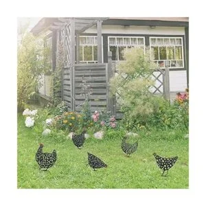 Aozita 5 piezas de 13 pulgadas de metal para patio de_4