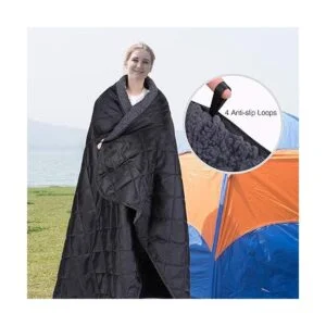 REDCAMP Manta grande de camping con forro sherpa manta_4