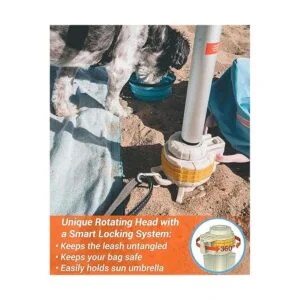 DIGGO Estaca para perros accesorio esencial de playa para_4