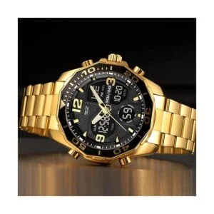 VIGOROSO Reloj de pulsera para hombre color dorado_4