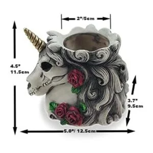 Soporte para brochas de maquillaje gótico con busto de_5