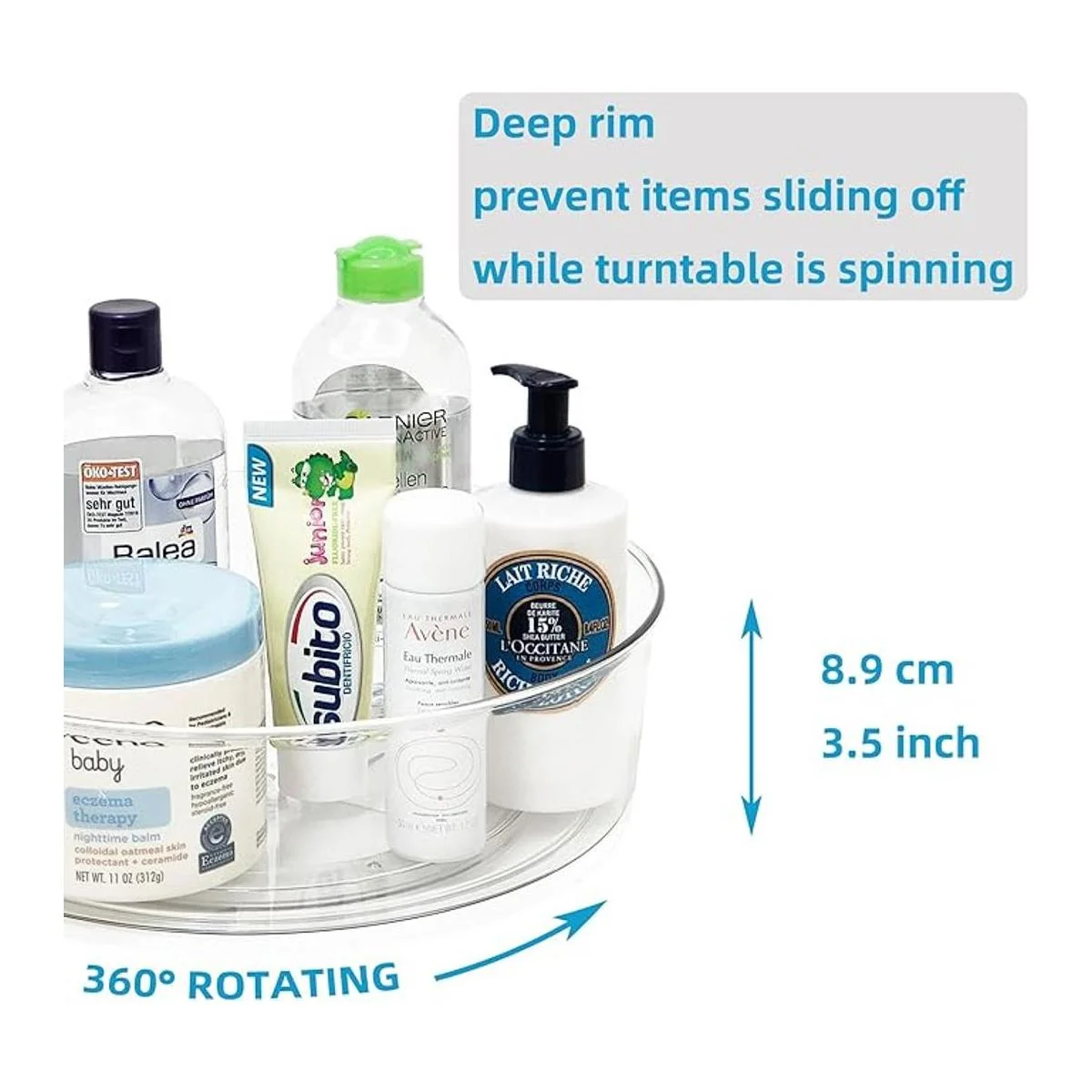 YCLADEC Lazy Susan Paquete de 4 organizadores de mesa_2