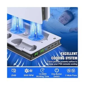 Soporte para PS5 con 2 ventiladores de refrigeración_2