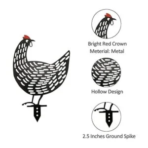 Aozita 5 piezas de 13 pulgadas de metal para patio de_3