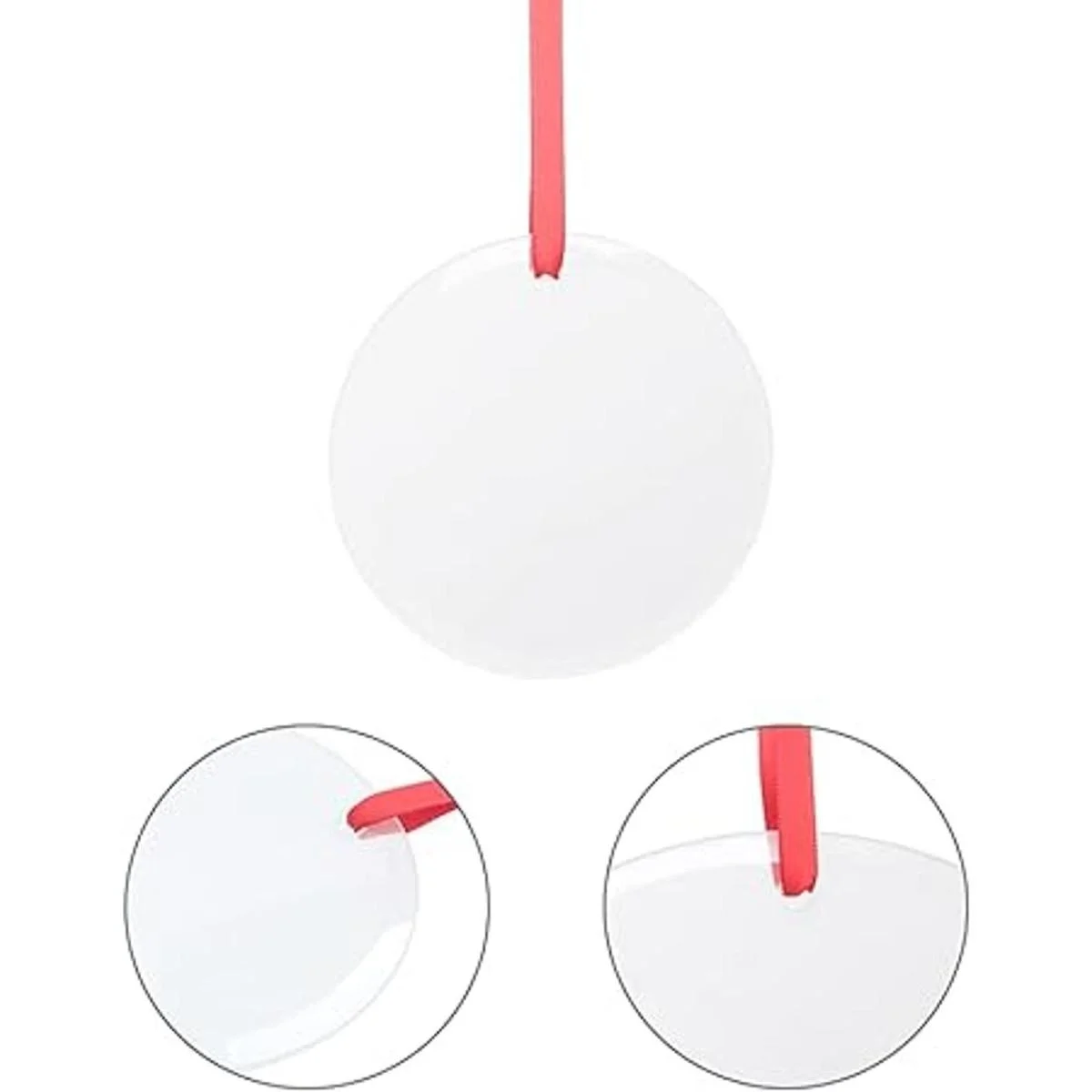 PYD Life 24 adornos de sublimación en blanco de vidrio de_2