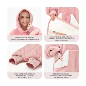 Touchat Manta con capucha manta de sherpa de gran tamaño_3