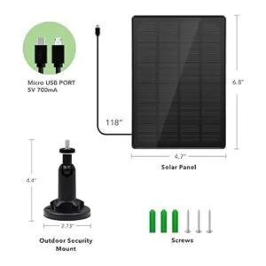 Panel solar para cámara de seguridad inalámbrica al aire_2