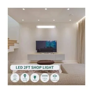 Lámpara de techo LED de 5000 K de 2 pies con enchufe luz_2
