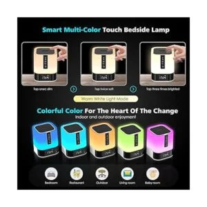 Altavoz Bluetooth de luz nocturna lámpara de noche con_2