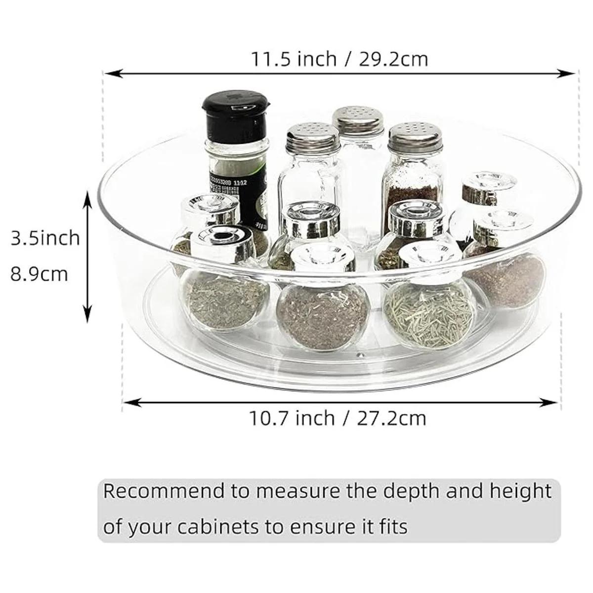 YCLADEC Lazy Susan Paquete de 4 organizadores de mesa_6