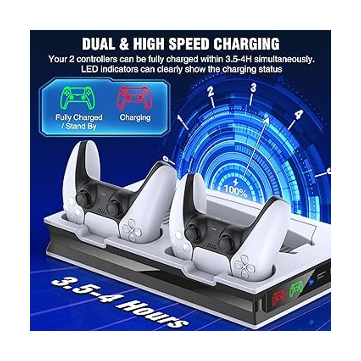 Soporte para PS5 con 2 ventiladores de refrigeración_3