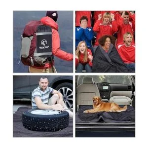 REDCAMP Manta grande de camping con forro sherpa manta_6