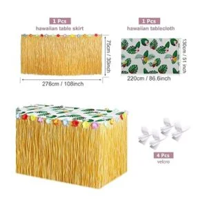 Paquete de decoración de fiesta tropical Luau hawaiana_4