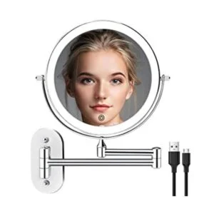 Espejo de tocador de maquillaje iluminado montado en la_1