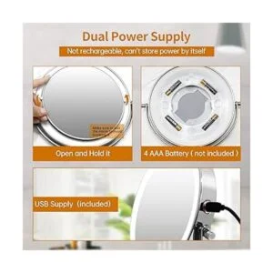 Espejo de tocador de maquillaje iluminado montado en la_2