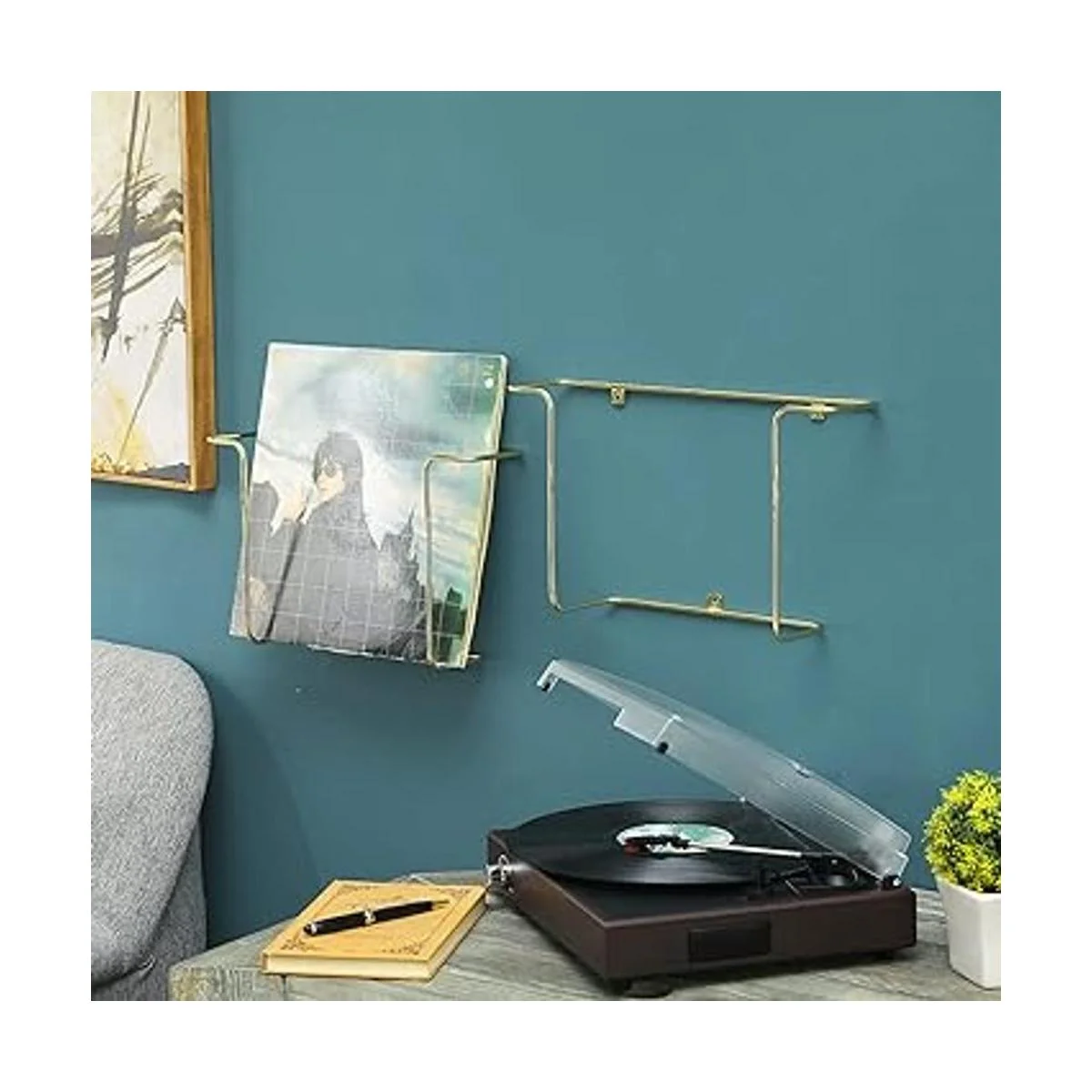 MyGift Moderno soporte de almacenamiento de discos LP de_4