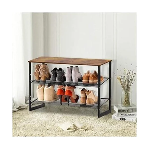 Zapatero independiente ajustable de 3 niveles 6 pares de_6