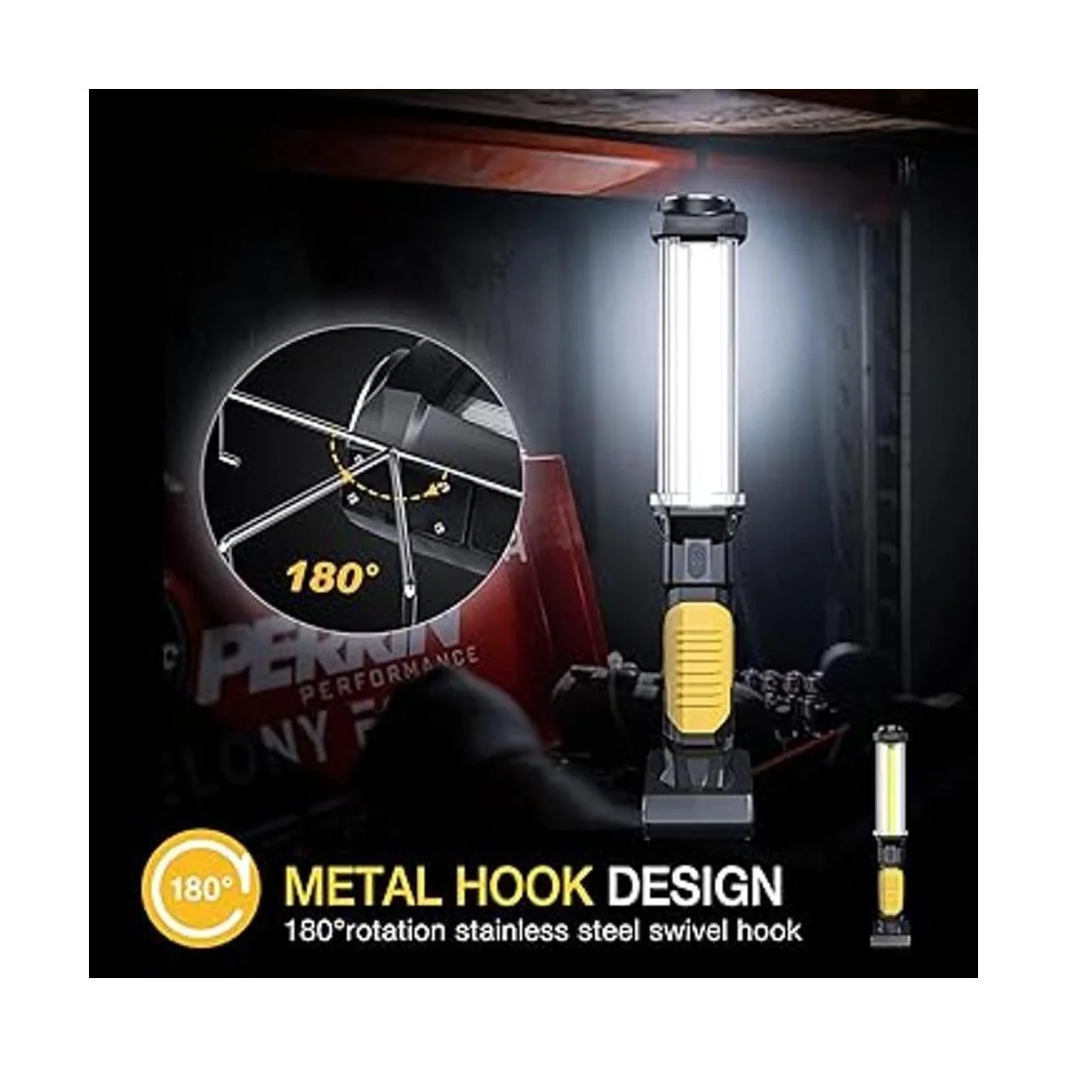 WARSUN Luz de trabajo recargable LED de 1500 lúmenes súper_6