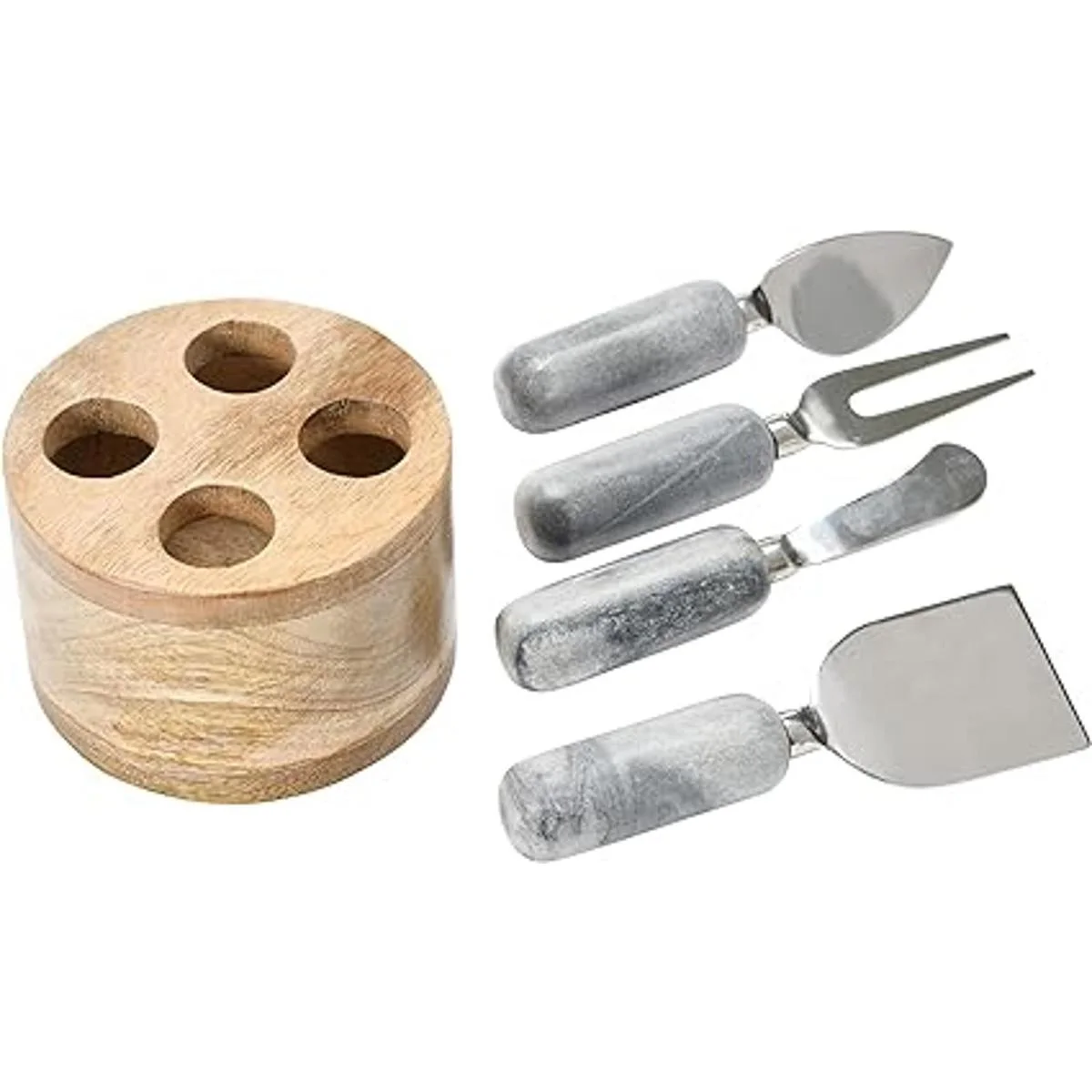 Creative CoOp Servidores de queso de acero inoxidable con_5