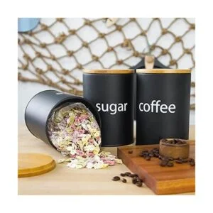 SOTECH Tarro de metal para almacenamiento de alimentos con_3