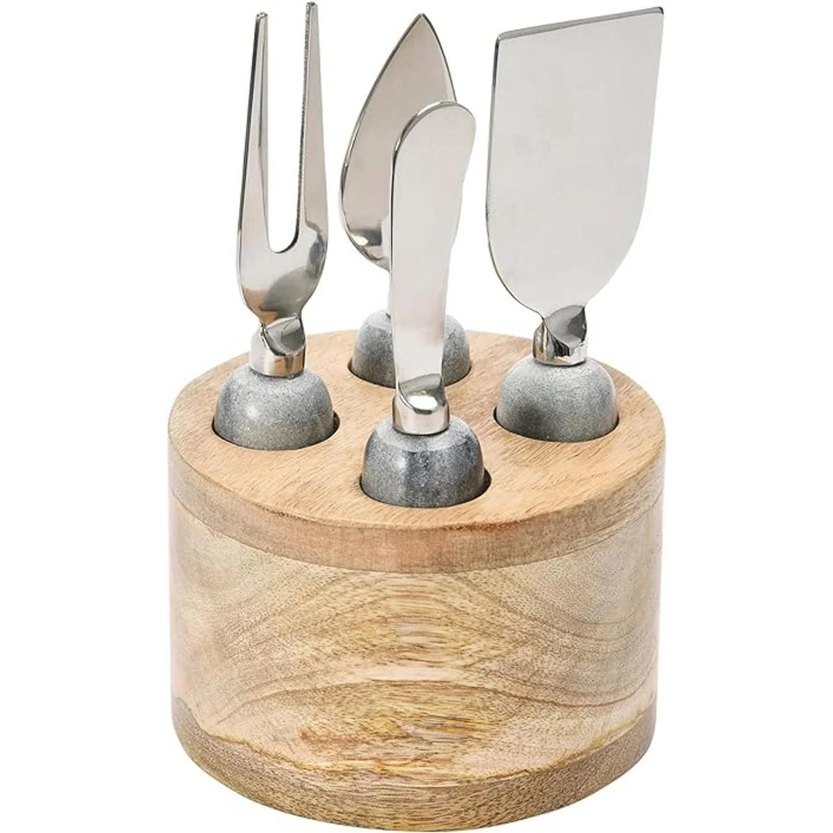 Creative CoOp Servidores de queso de acero inoxidable con_1