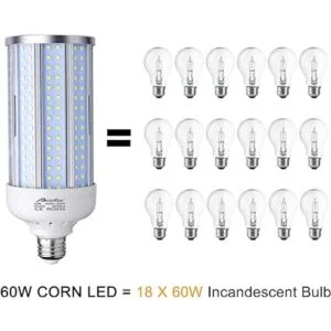 Paquete de 2 bombillas LED equivalente a 500 W de 60 W_4