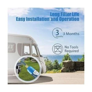 Paquete de 2 filtros de agua en líneamarina para RV con_4