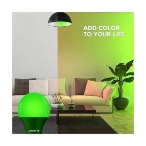 Luxrite Bombilla LED verde A19 equivalente a 60 W no_3