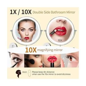 Espejo de tocador de maquillaje iluminado montado en la_3