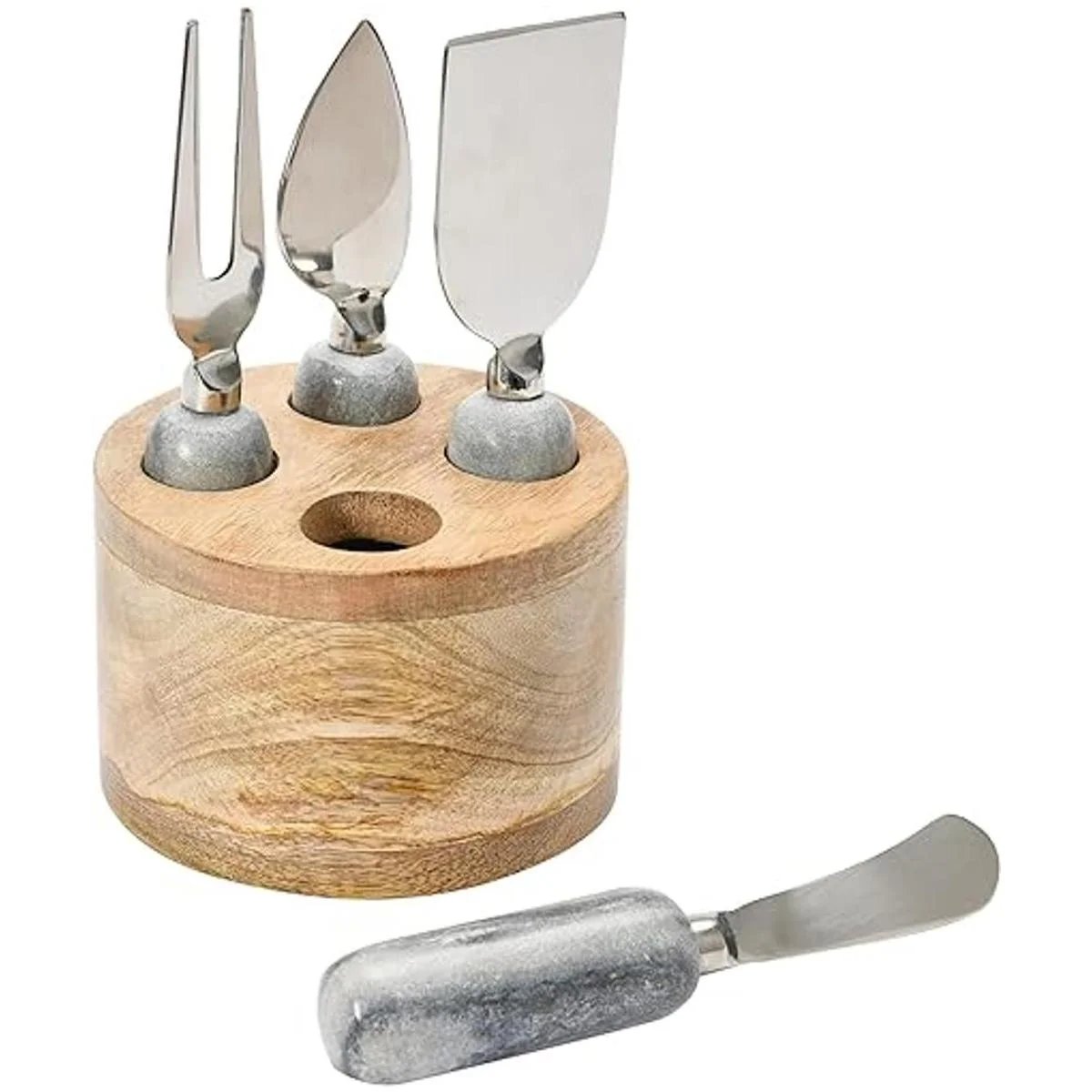 Creative CoOp Servidores de queso de acero inoxidable con_4