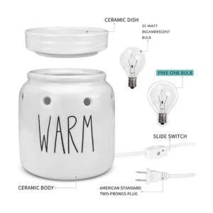 STAR MOON Rae Dunn Calentador de cera fundida para Rae_3