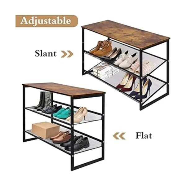 Zapatero independiente ajustable de 3 niveles 6 pares de_5