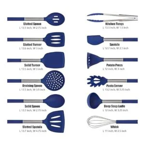 Kaiihome Juego de utensilios de cocina de silicona 12_2